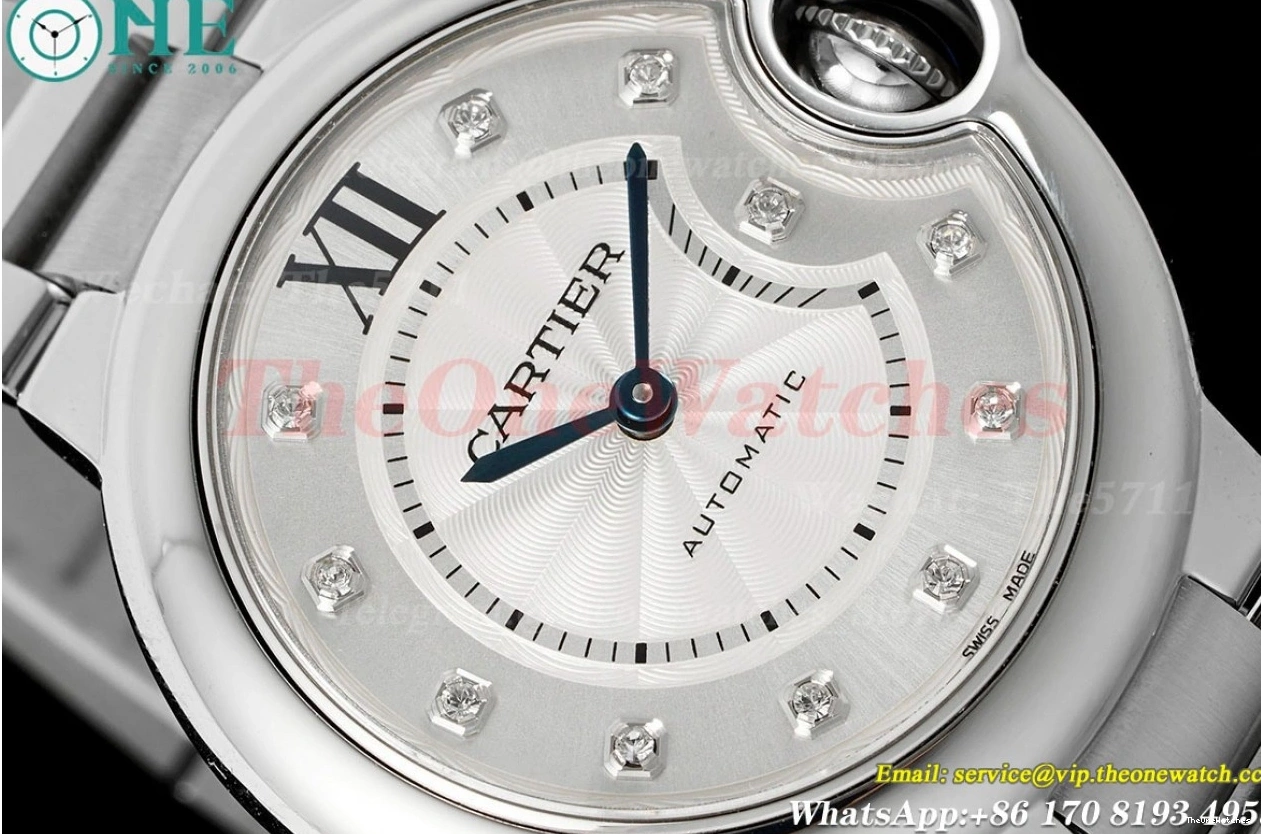 Dia SS Ballon NH05 Bleu White Cartier SS De 33mm AF 0107